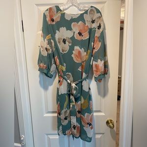 AVA & VIV Green Floral Dress size 1X